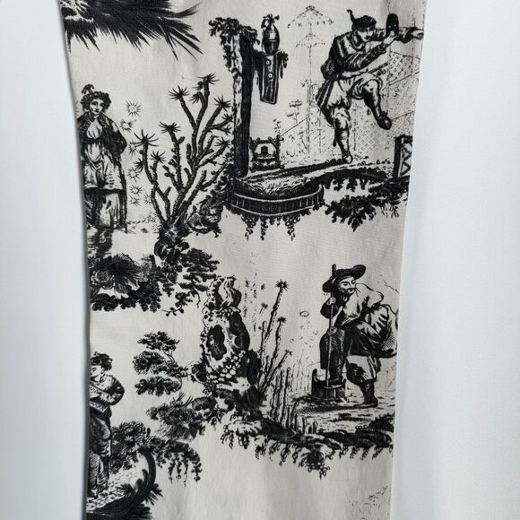 Mossimo Stretch Chino Pants Size 14 Black Ivory Toile Print Y2K - Picture 8 of 15